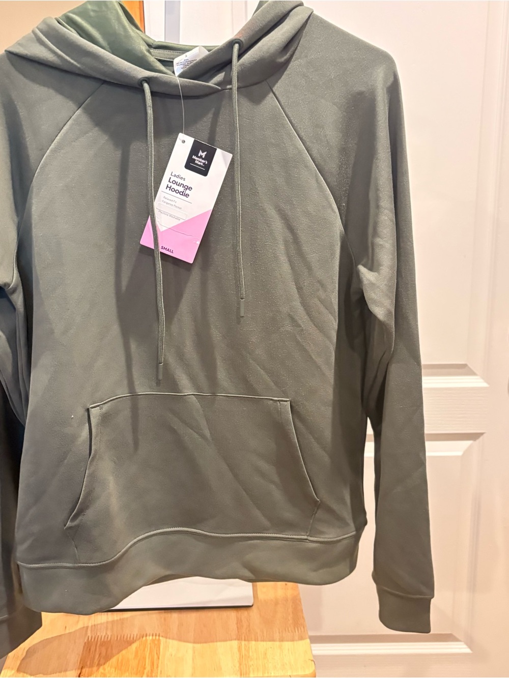 Members Mark Olive Green Lounge Hoodie Size Small